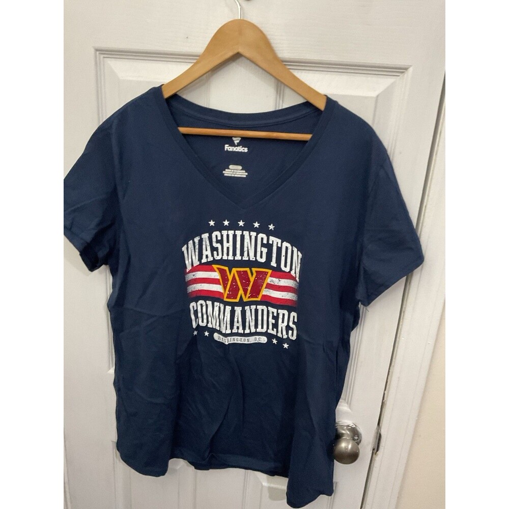 Fanatics Washington Commanders Women’s 2XL Blue Short Sleeve Graphic T-Shirt
